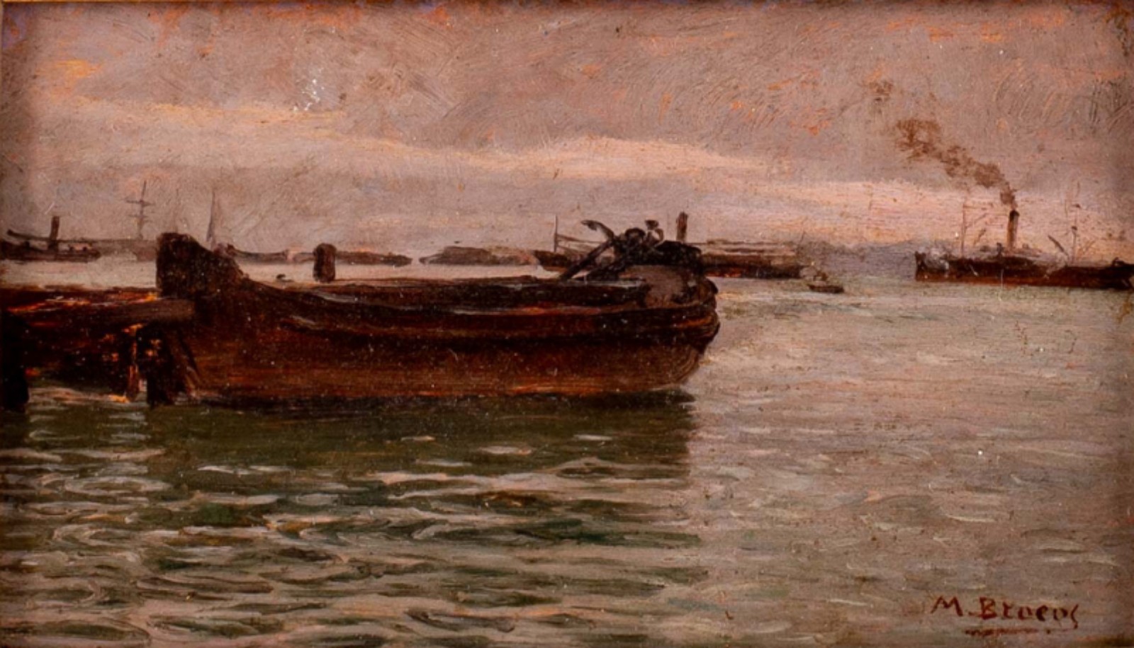 Modesto Brocos (1852-1936), Embarcação no Porto do Rio de Janeiro - foto 1 de 5