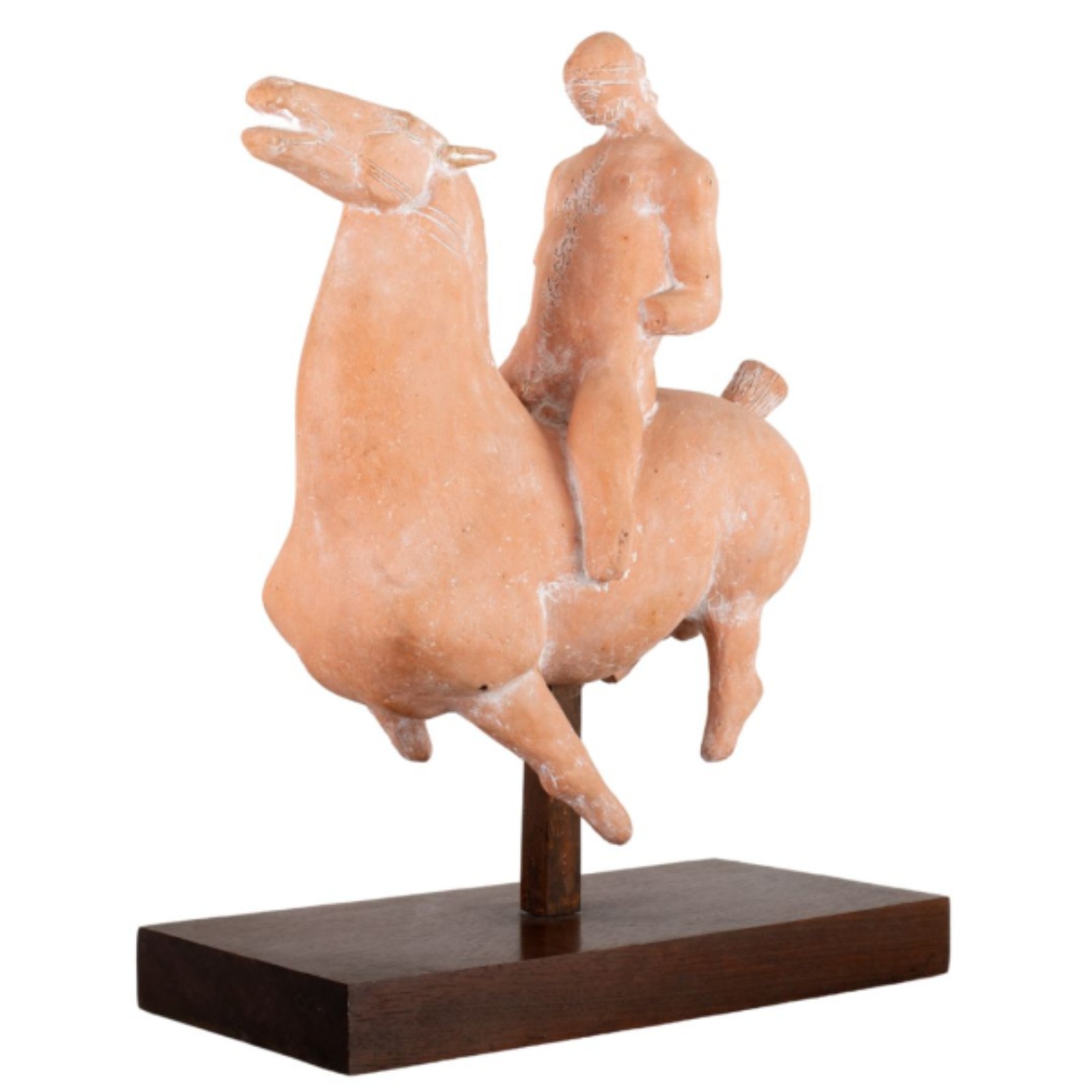 Vasco Prado. Cavaleiro e Cavalo. Escultura em terracota, ass. com as... - foto 1 de 2