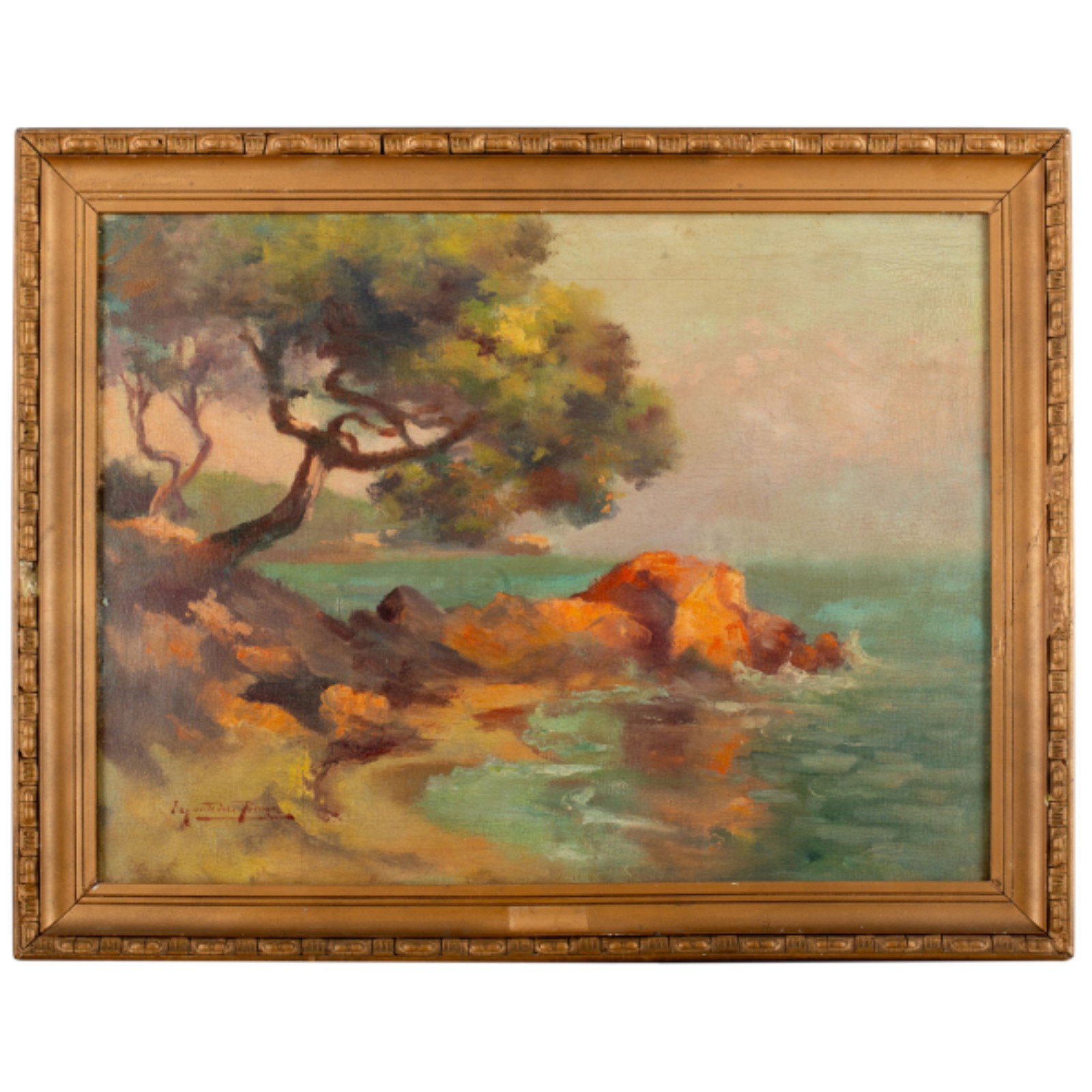 Monteiro França. Paisagem Litorânea. Óleo s/ tela, ass. inf. esq. 45... - foto 1 de 2