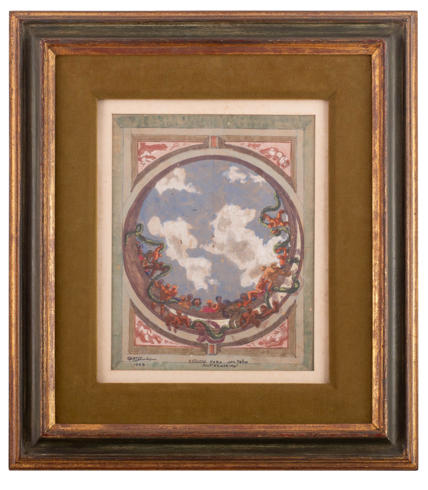 Eugênio Sigaud (1899-1979), Estudo para decoração de Teto - foto 2 de 7