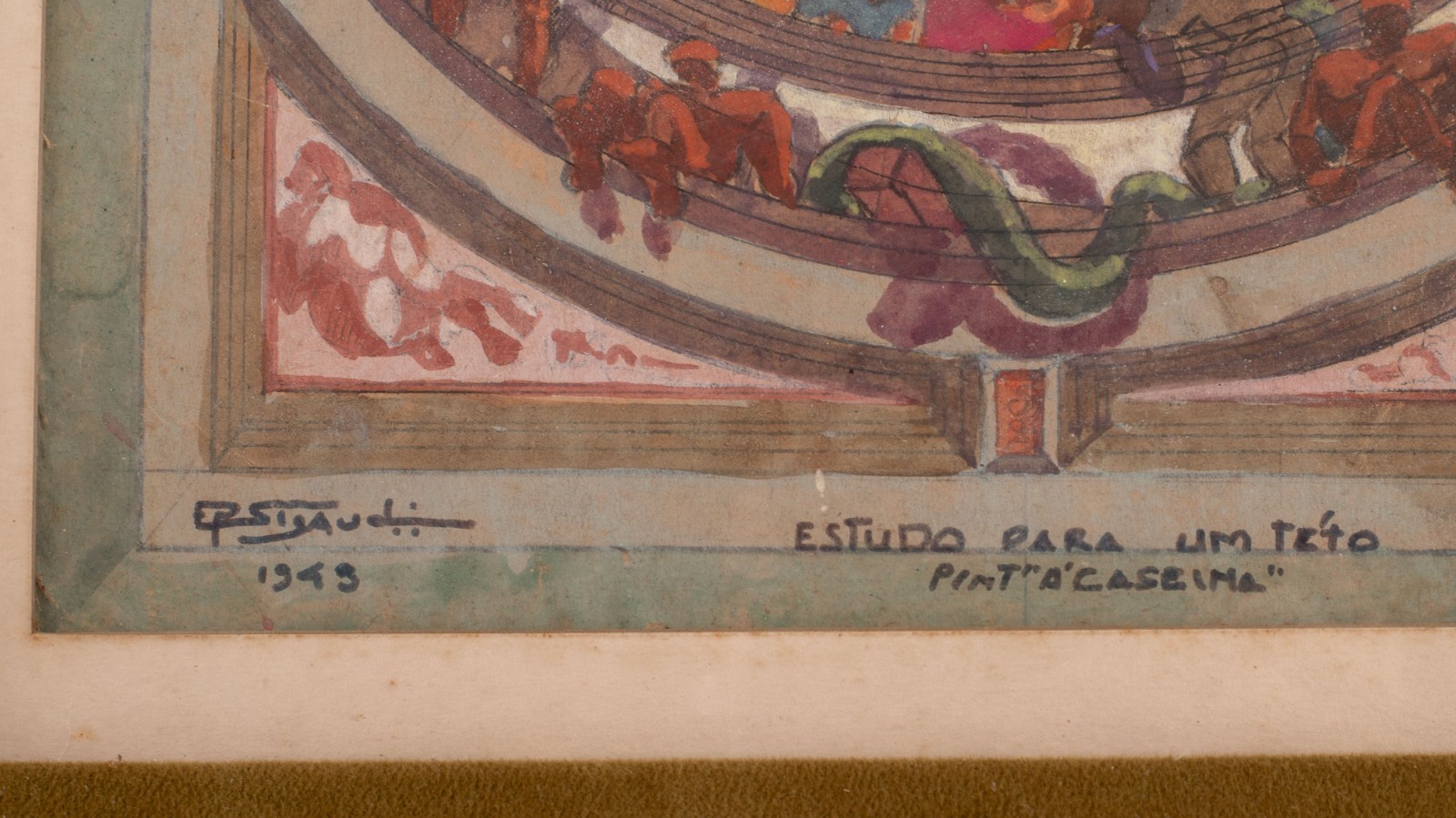 Eugênio Sigaud (1899-1979), Estudo para decoração de Teto - foto 5 de 7