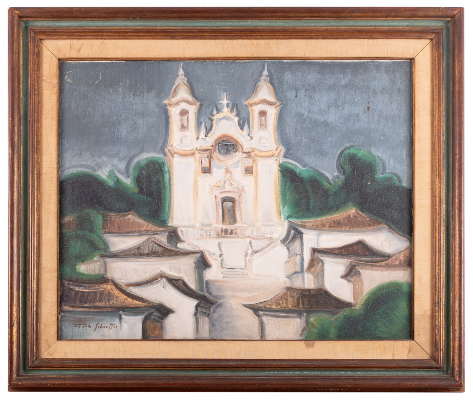 Frank Schaeffer (1917-2008), Igreja Tiradentes sob sol claro de Inverno - foto 3 de 5
