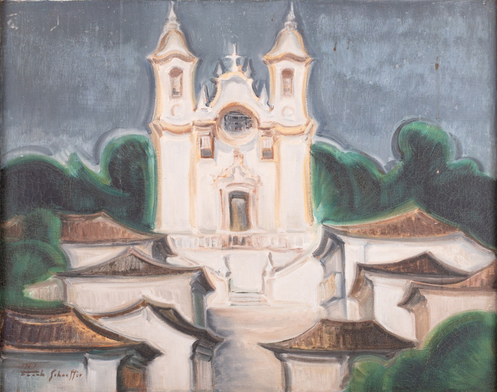 Frank Schaeffer (1917-2008), Igreja Tiradentes sob sol claro de Inverno - foto 1 de 5