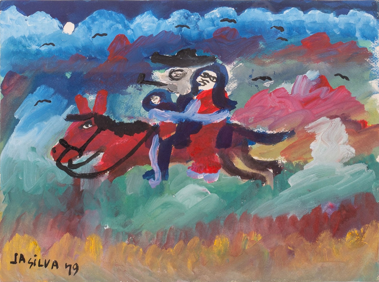 José Antônio da Silva (1909-1996), Casal a Cavalo - foto 1 de 5