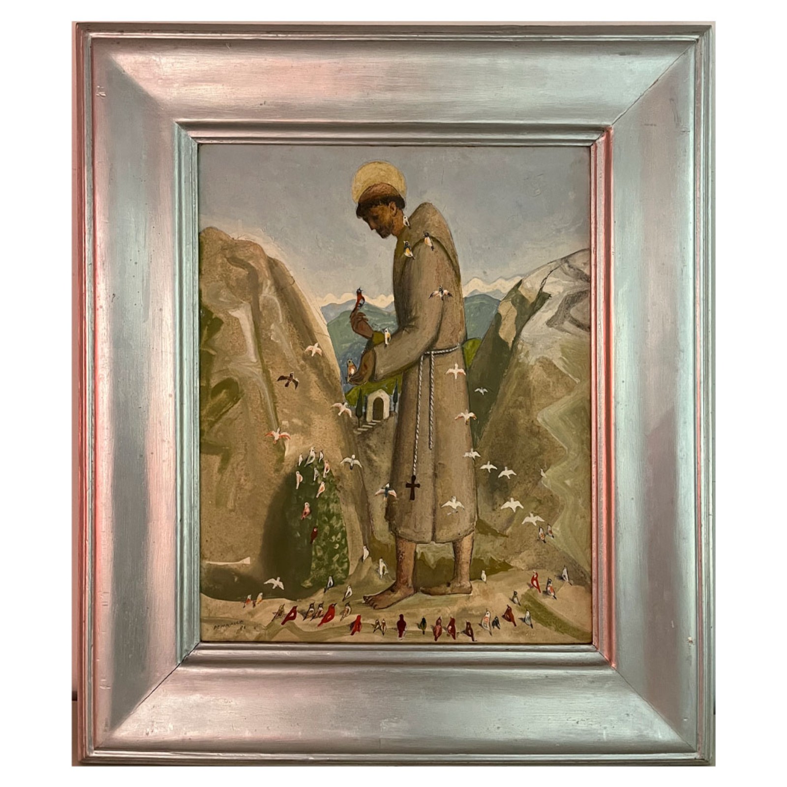 Fulvio Pennacchi (1905-1992), São Francisco e Pássaros - foto 4 de 4