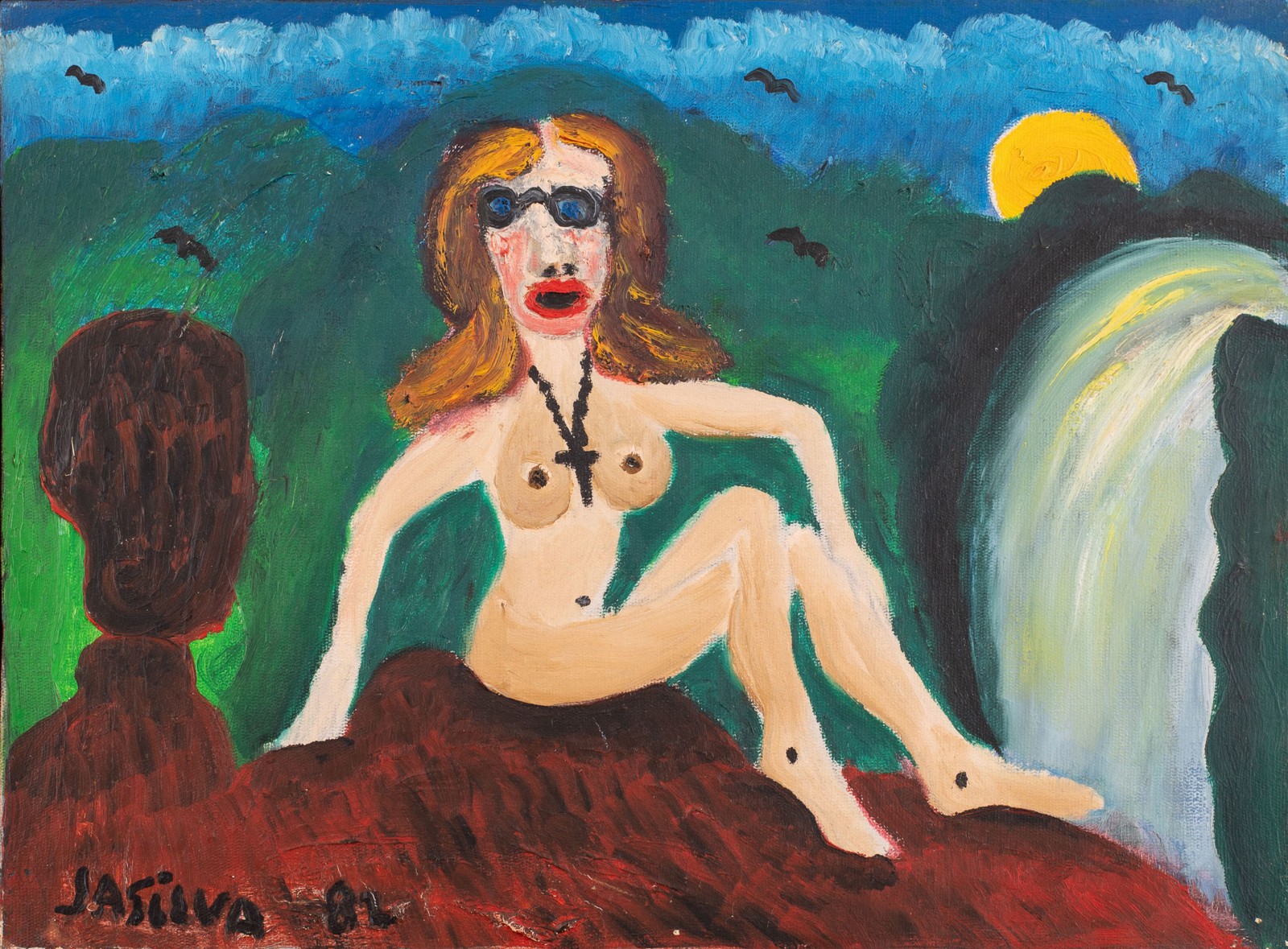 José Antônio da Silva (1909-1996), A Modelo na Cachoeira - foto 1 de 4
