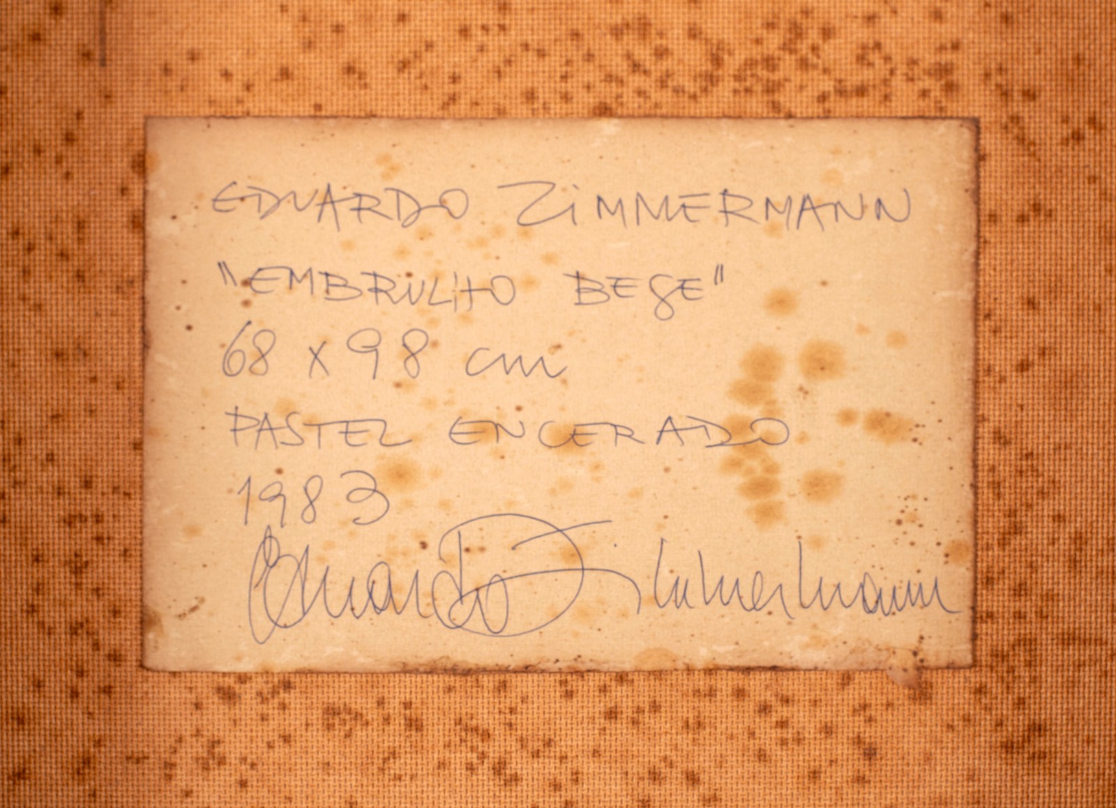 Zimmermann (1952-2018), Embrulho Bege - foto 4 de 4