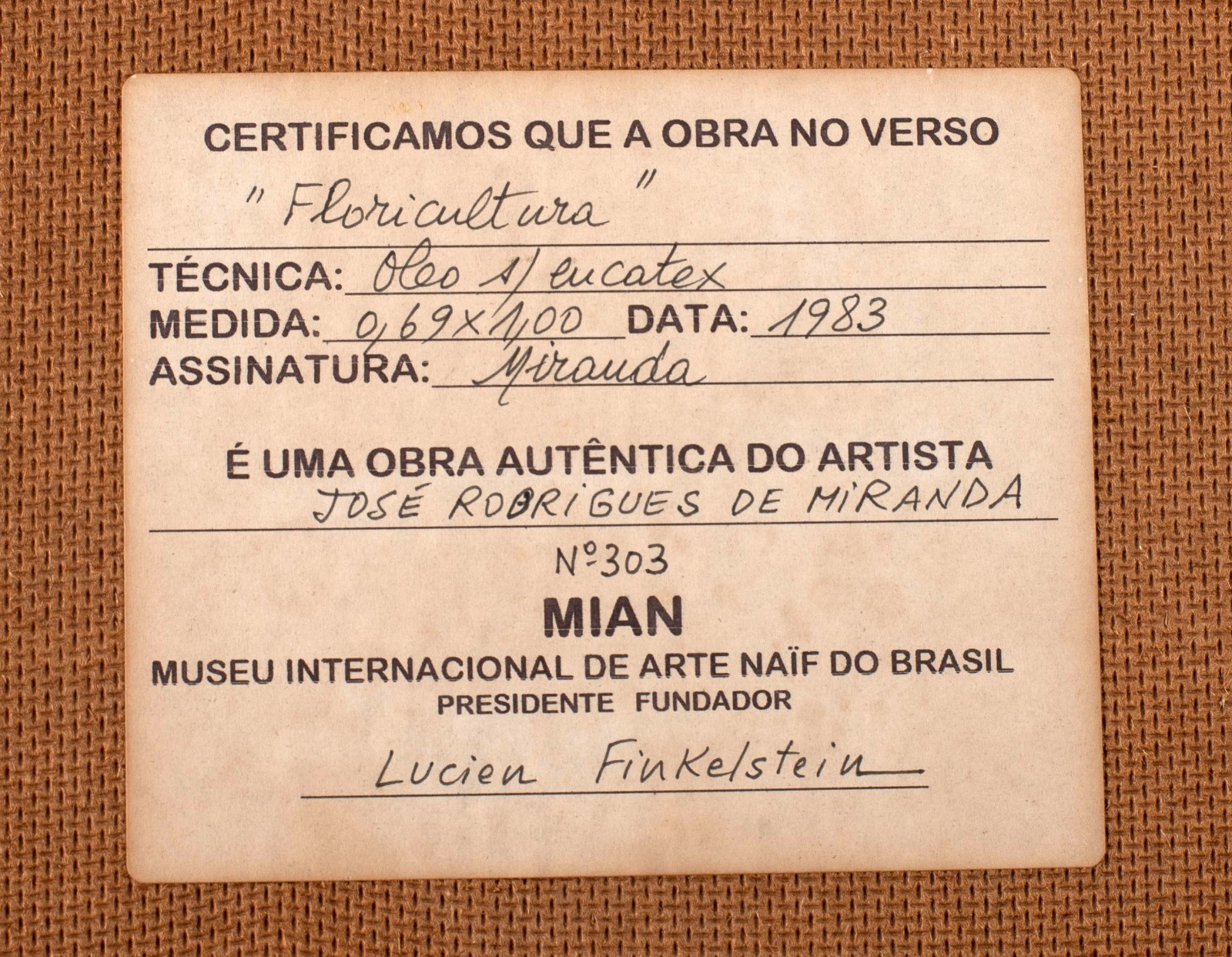 MIRANDA (1907-1985), Floricultura - foto 4 de 4