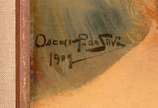 Oscar Pereira da Silva (1867-1939), Torso Nu de... - Óleo s/ tela, ass. dat. 1907 lateral esq. 37 x 28cm