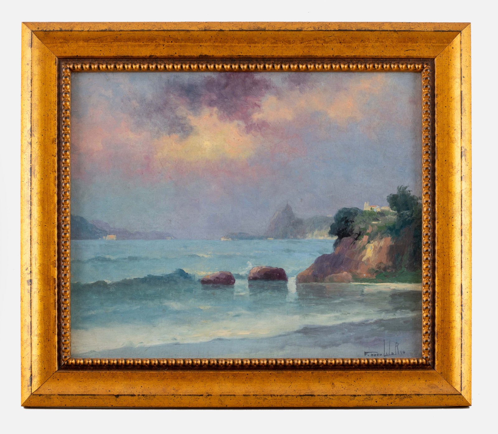 Francisco Coculilo (1893-1971), Praia com pedras na Baía da Guanabara - foto 4 de 4