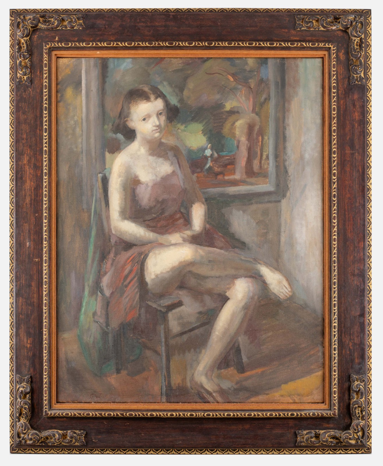 Gastão Worms (1905-1967), Moça sentada - foto 3 de 4