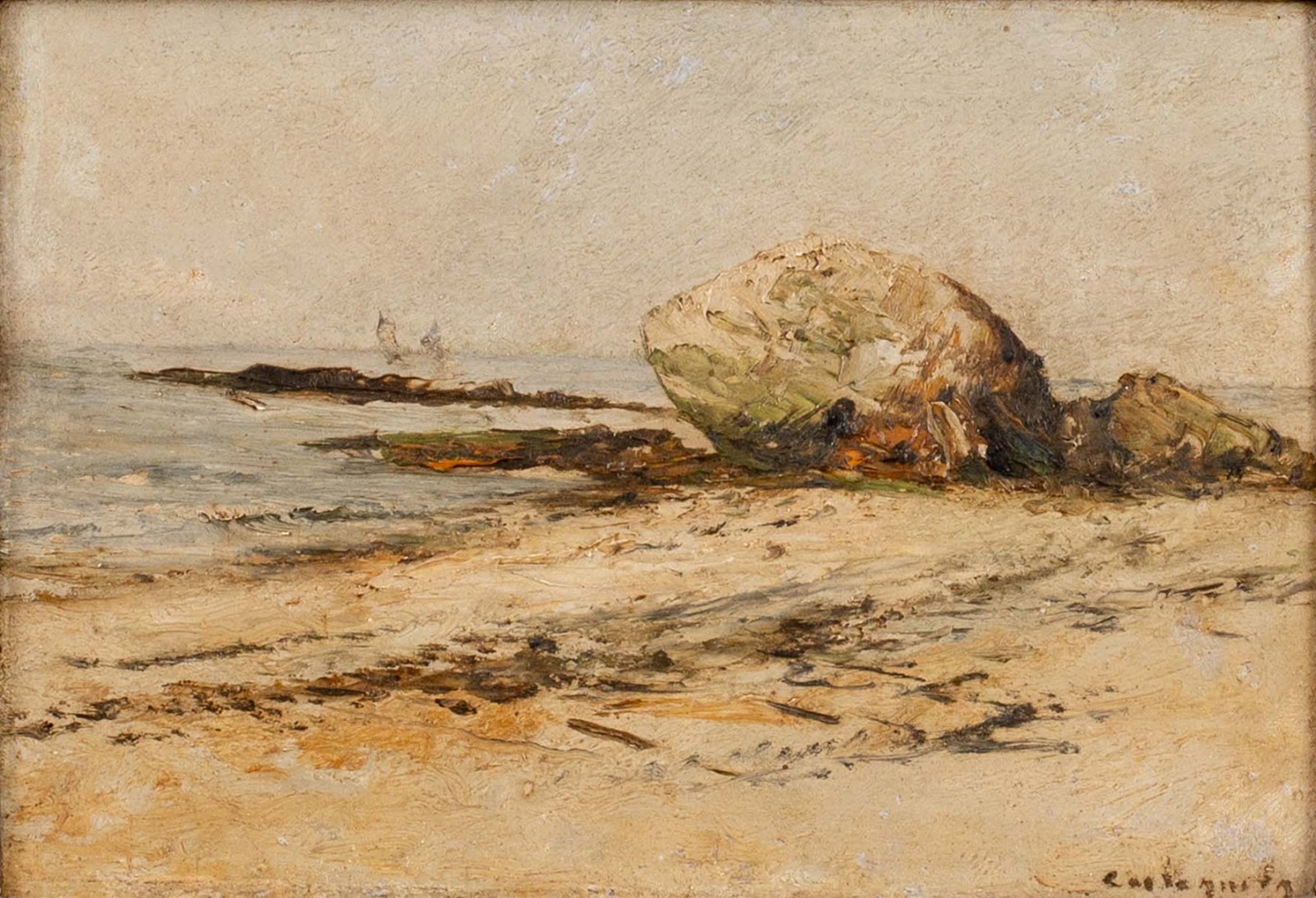 Castagneto (1851-1900), Praia com Pedras em Paquetá - foto 1 de 4