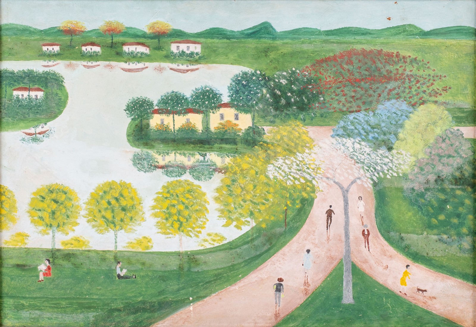 Julio Martins da Silva  (1893-1978), Paisagem com Lagos e Casas - foto 1 de 5
