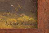 August Löhr, Paisagem - Óleo s/ tela, ass. dat. 1981 inf. dir. Com etiqueta do Leilão Latin Colection da Christies, maio 2002, lote 33 sale 1.084. Ex-coleção Luiz Buarque de 