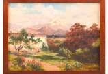 August Löhr, Paisagem - Óleo s/ tela, ass. dat. 1981 inf. dir. Com etiqueta do Leilão Latin Colection da Christies, maio 2002, lote 33 sale 1.084. Ex-coleção Luiz Buarque de 