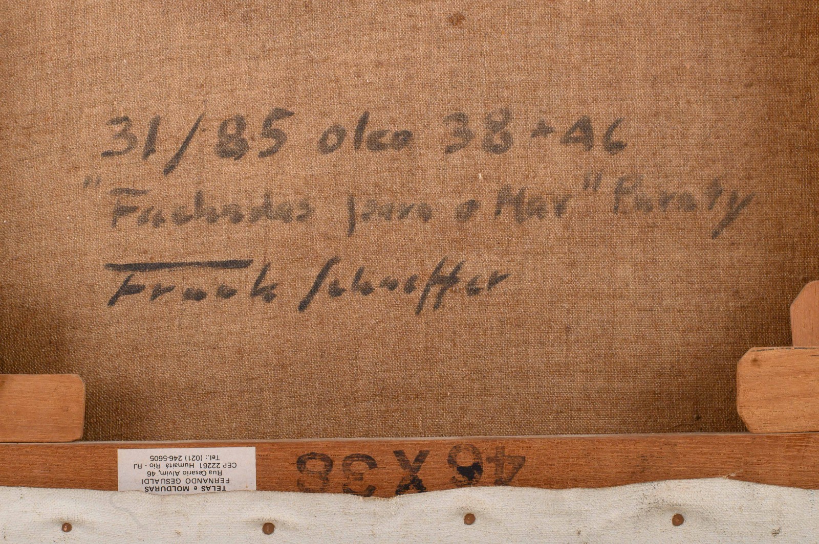 Frank Schaeffer (1917-2008), Fachadas para o mar - Paraty - foto 4 de 5