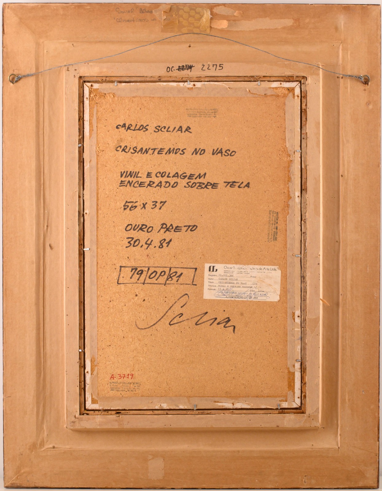 Carlos Scliar (1920-2001), Crisântemos no Vaso - foto 2 de 4