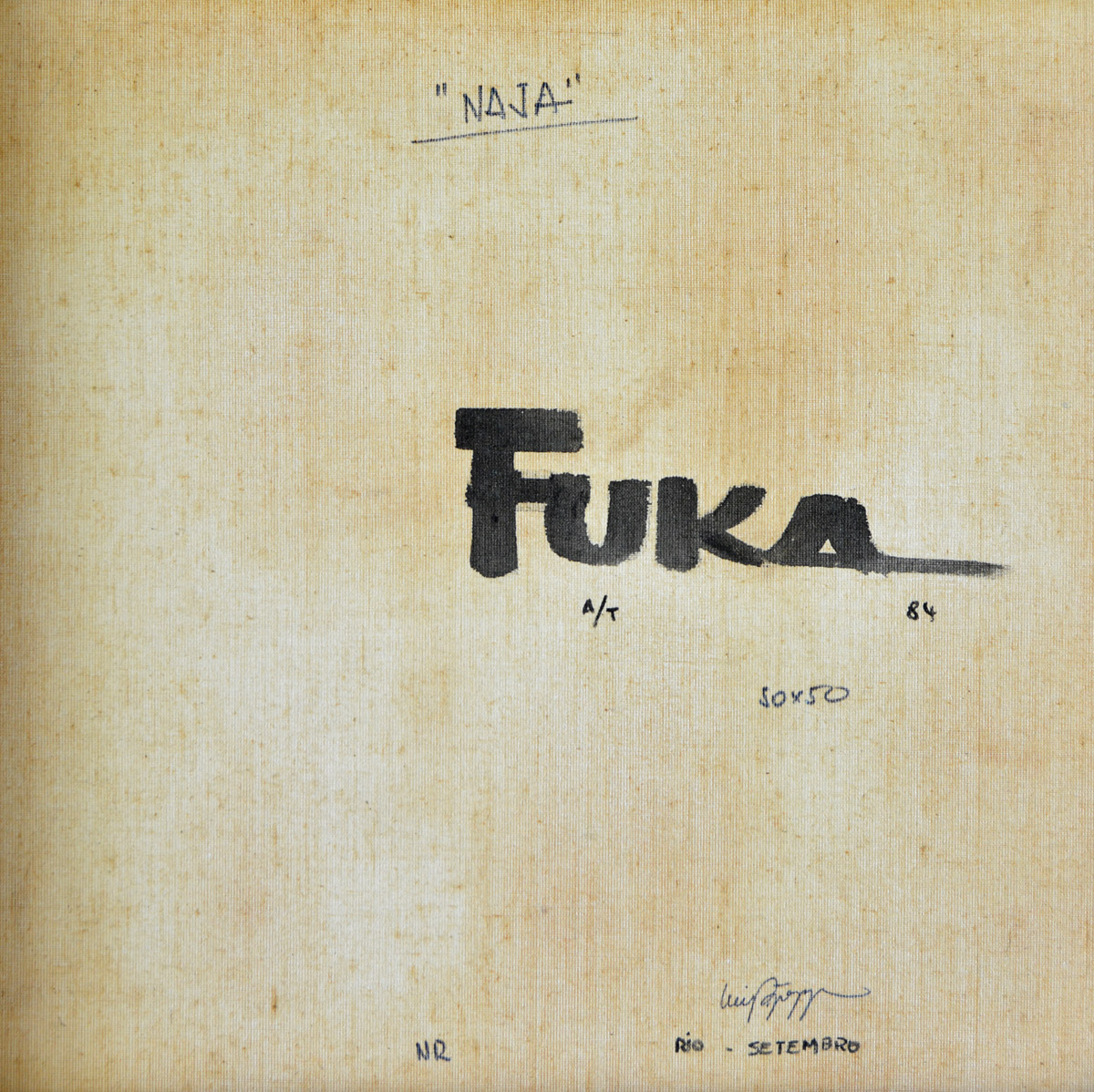 FUKA - "Naja", óleo sobre tela, medindo 50 cm por 50 cm, datado... - foto 3 de 3