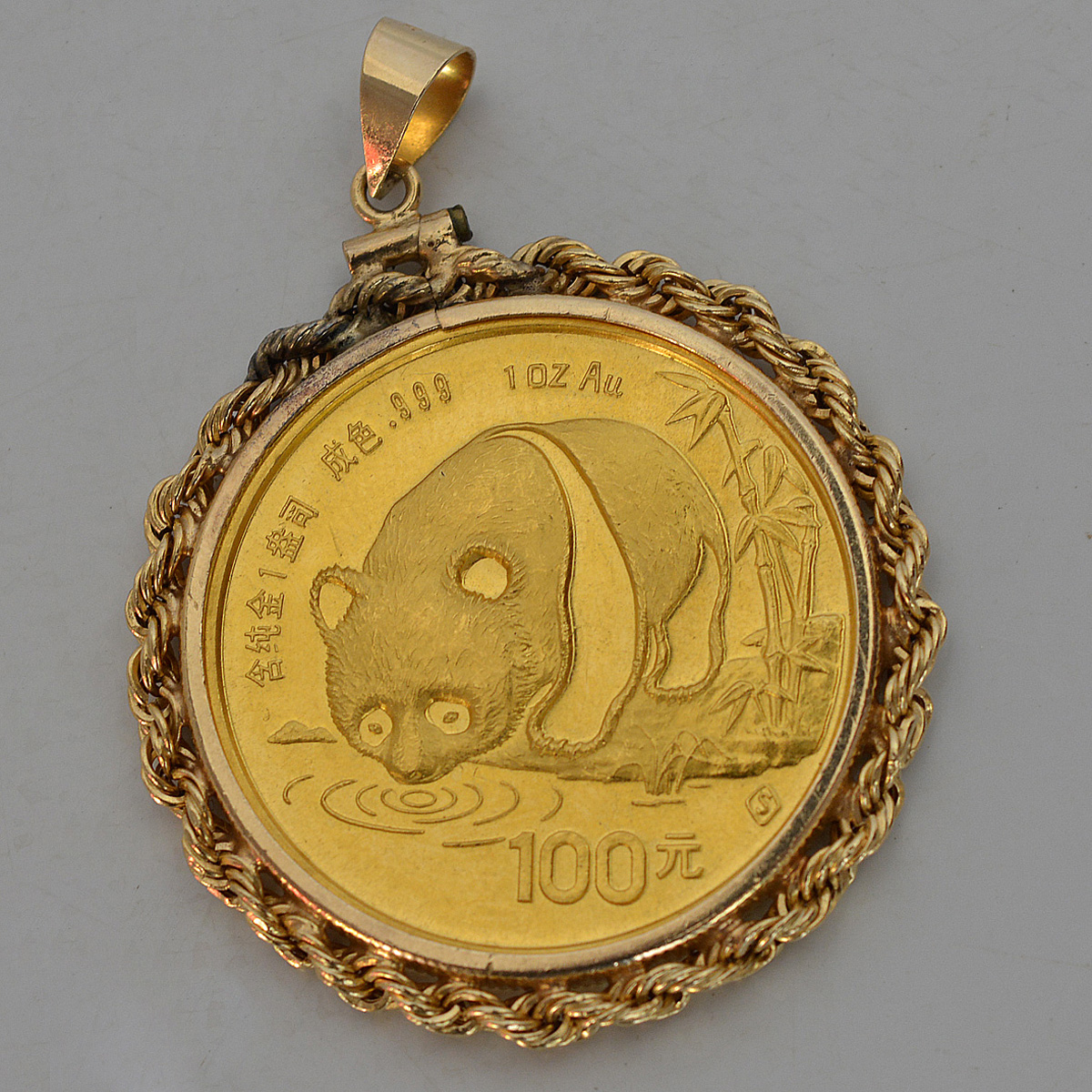 1987 China 100 Yuan Panda 1 oz Gold coin Gem BU originally, peso... - foto 1 de 2