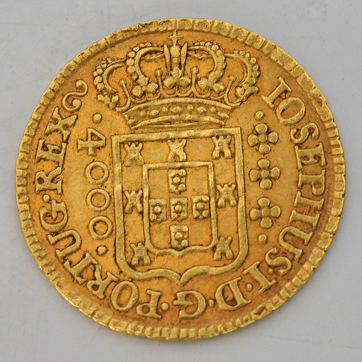 Jose I gold 4000 Reis 1752 "Iosephus Dominvs", peso total aproximado... - foto 1 de 2