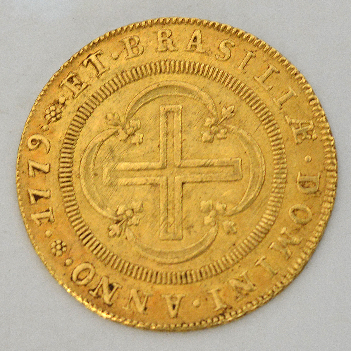 Maria I & Pedro III gold 4000 Reis 1779, peso total aproximado 7.95 g. - foto 2 de 2