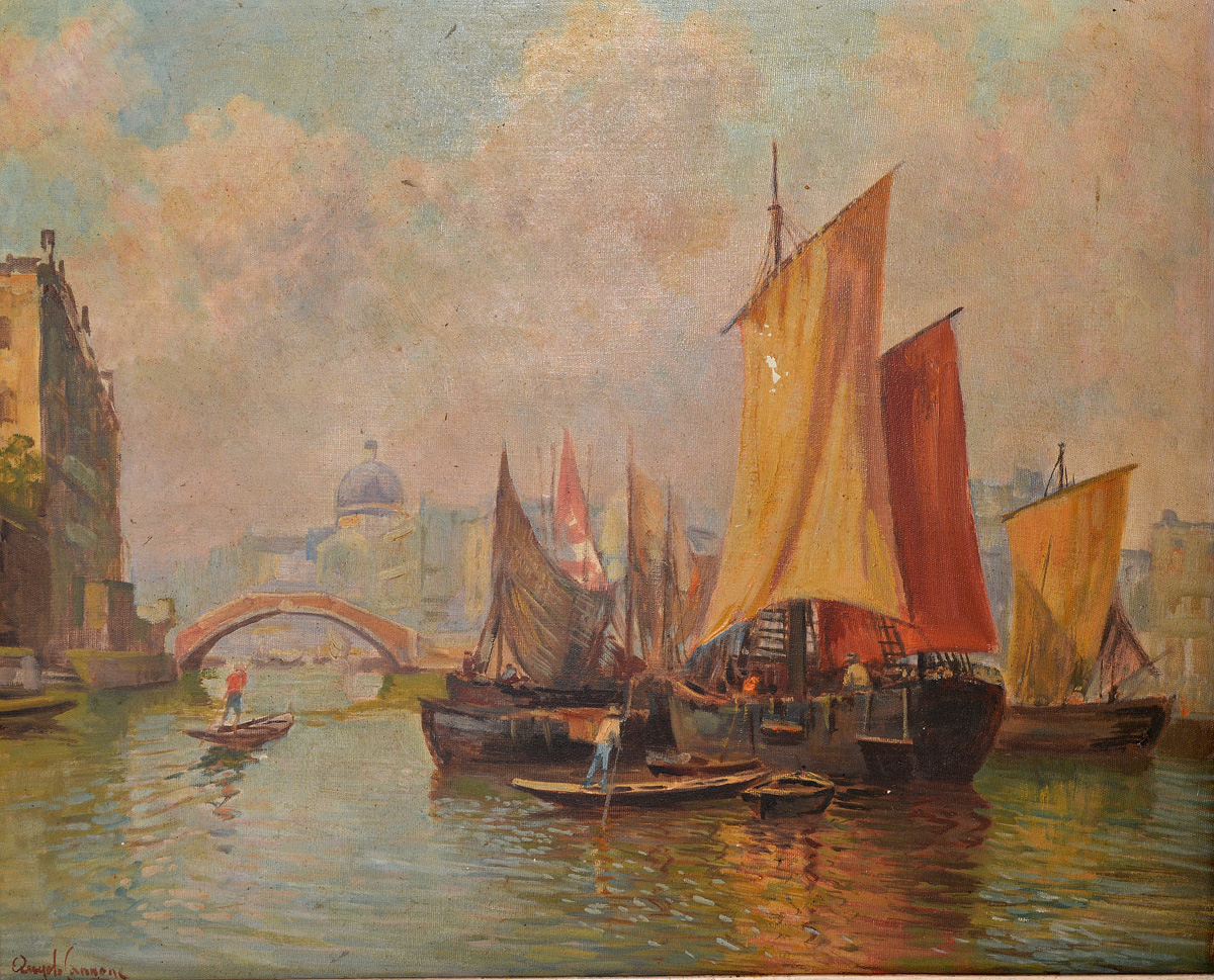 Angelo Cannone (Itália 1899 - Rio de Janeiro 1992), "Marinha" - óleo...