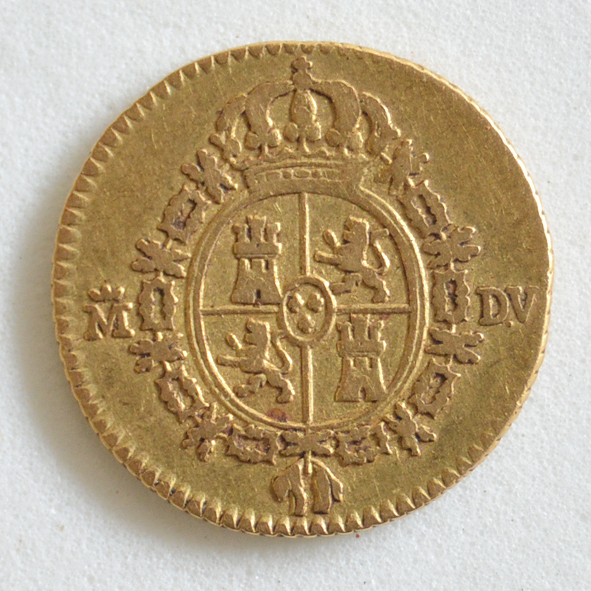 Numismática - Espanha - Carol III Hisp R D. G. 1786. Crowned M DV... - foto 2 de 2