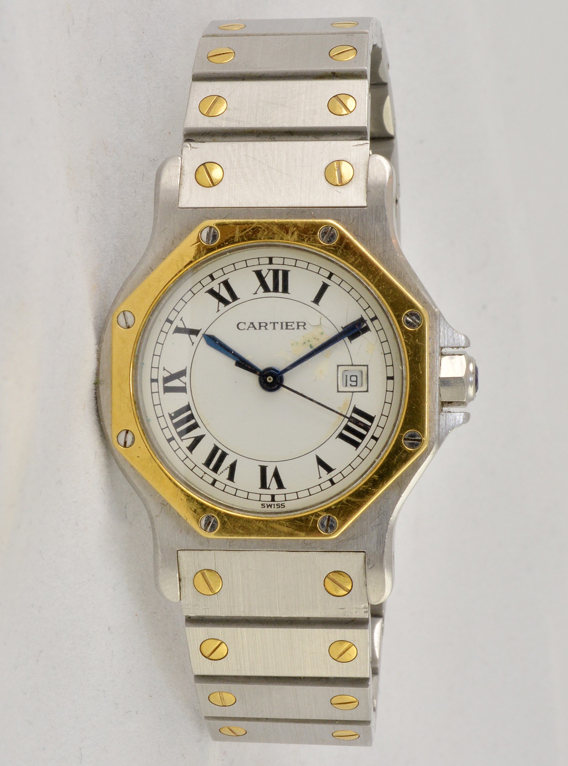 CARTIER - Santos Octagon - Relógio automático em aço e ouro, medindo... - foto 1 de 2