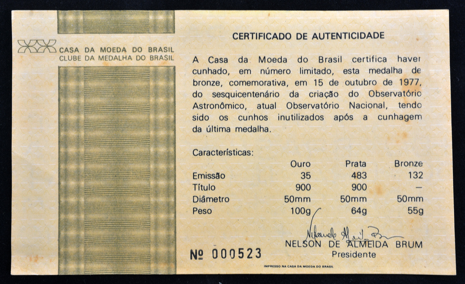 Colecionismo - Medalha em bronze comemorativa do sesquicentenário da... - foto 2 de 3