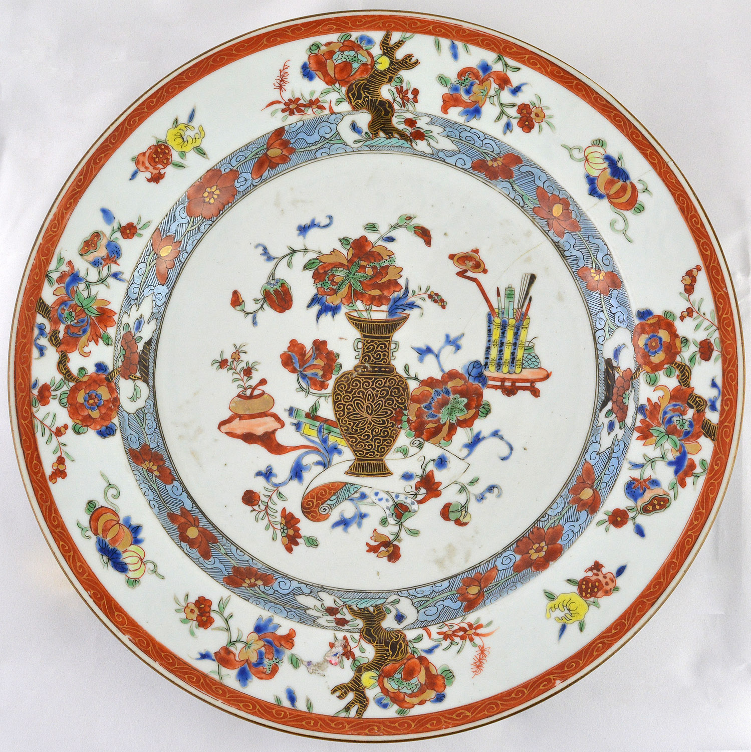 Companhia das Índias (circa 1790) - Medalhão em porcelana padrão...