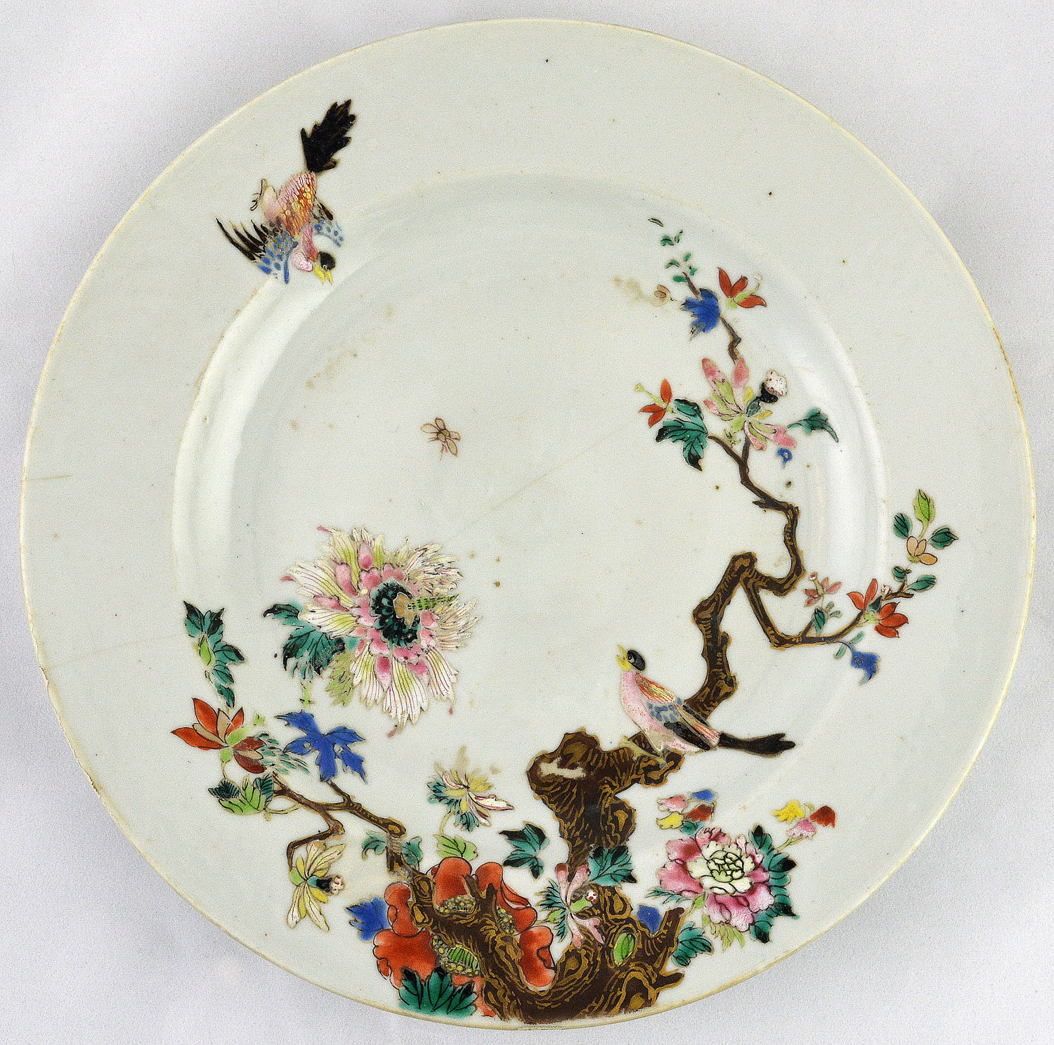 Companhia das Índias (circa 1790) - Raro prato em porcelana decorado...