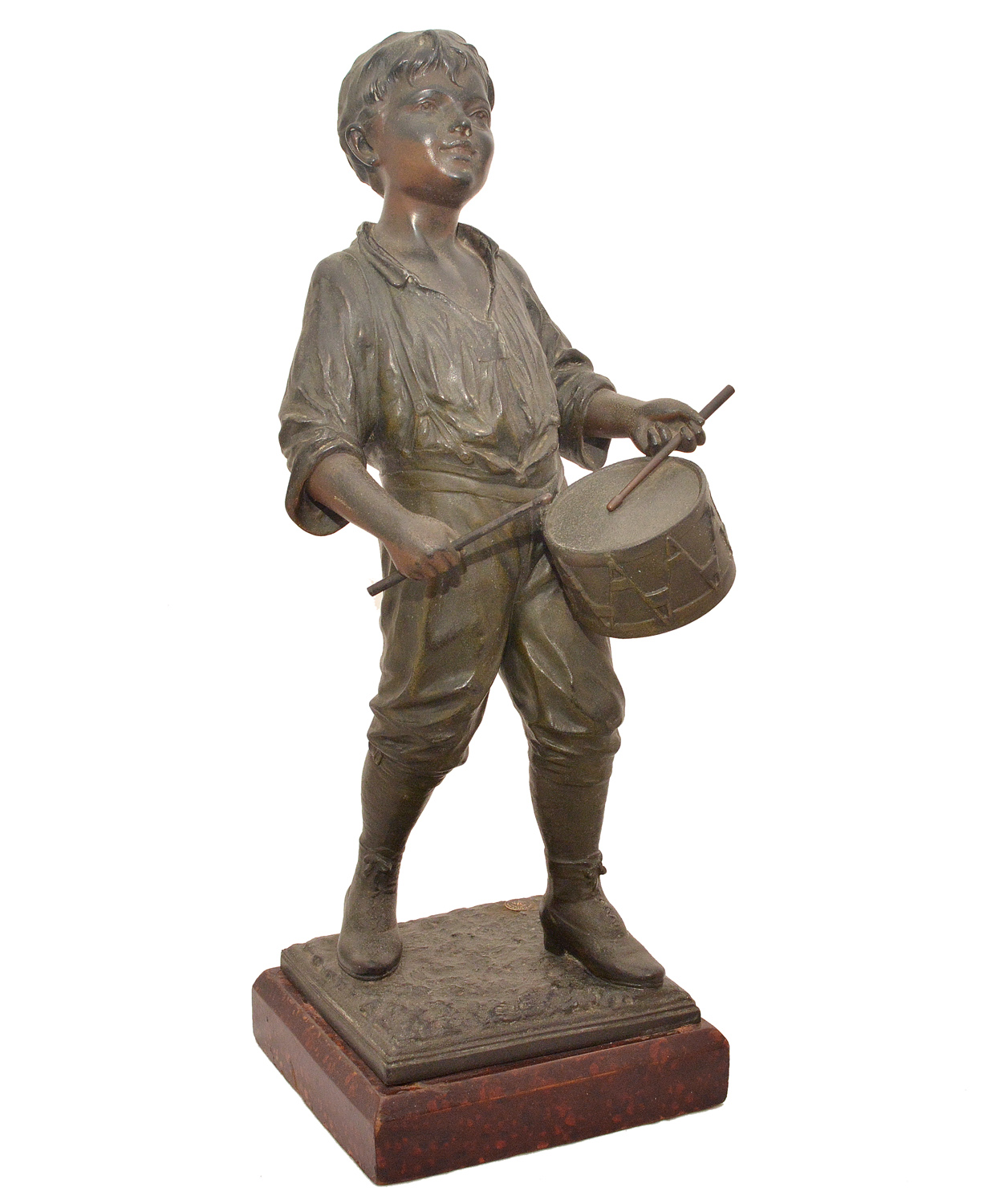 C. SAMSON - Escultura francesa em petit bronze representando "menino... - foto 1 de 2