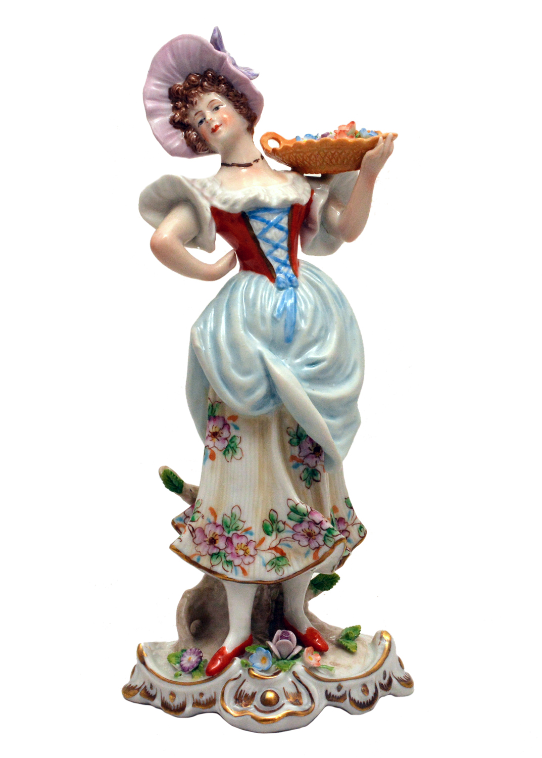CAPODIMONTI - Escultura em porcelana italiana representando jovem com... - foto 1 de 2