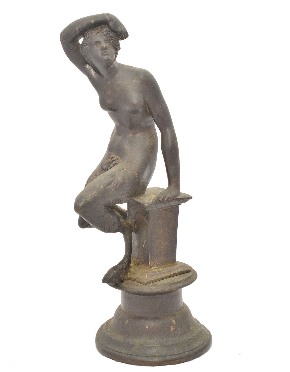 JOSEPH MICHEL - Ange Pollet (1814 - 1870) - Rara escultura em bronze...