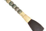 Antigo pincel de caligrafia chinesa com cabo em... - Antigo pincel de caligrafia chinesa com cabo em pedra e ossso