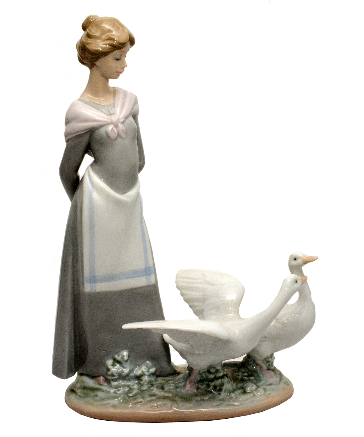 LLADRO - Escultura em porcelana espanhola representando menina com... - foto 1 de 2