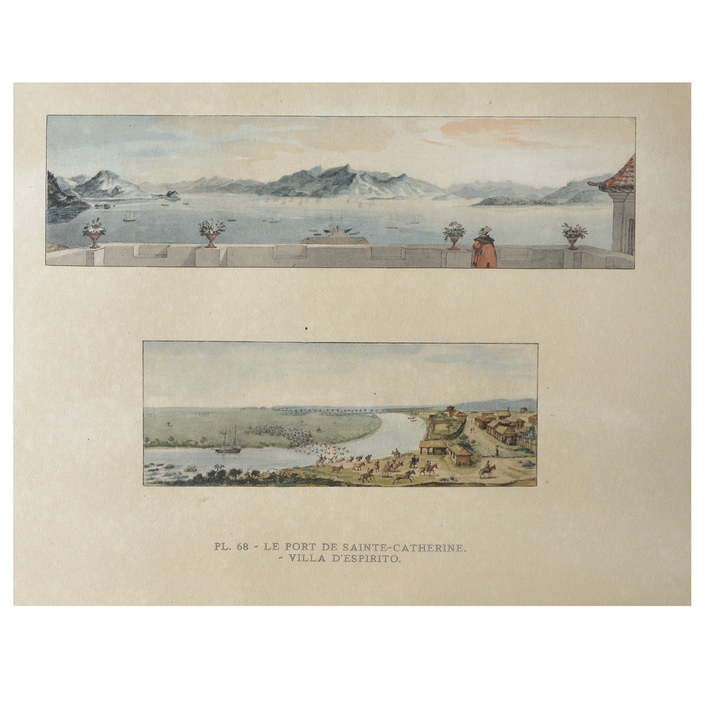 Jean-Baptiste Debret (1768-1848), Lê Port de Saint Catherine. Villa D Espirito