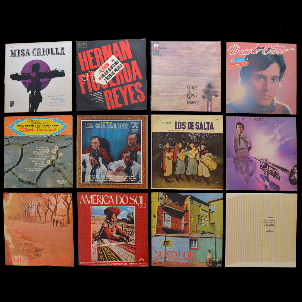 Lote composto por 12 LPs. variados sendo: Missa Criolla, Folklore...