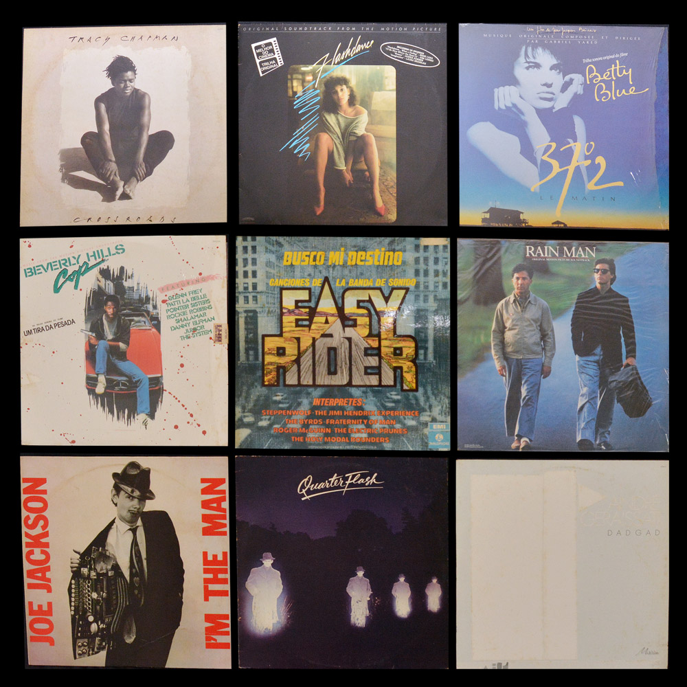 Lote composto por 09 LPs variados sendo: Rain Man, Trilha Sonora...