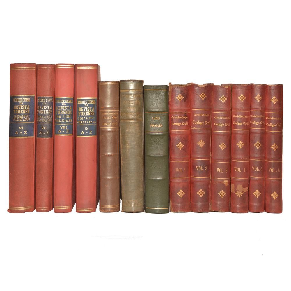Lote composto por 13 livros sendo: 04 vol. Índice Geral da Revista...