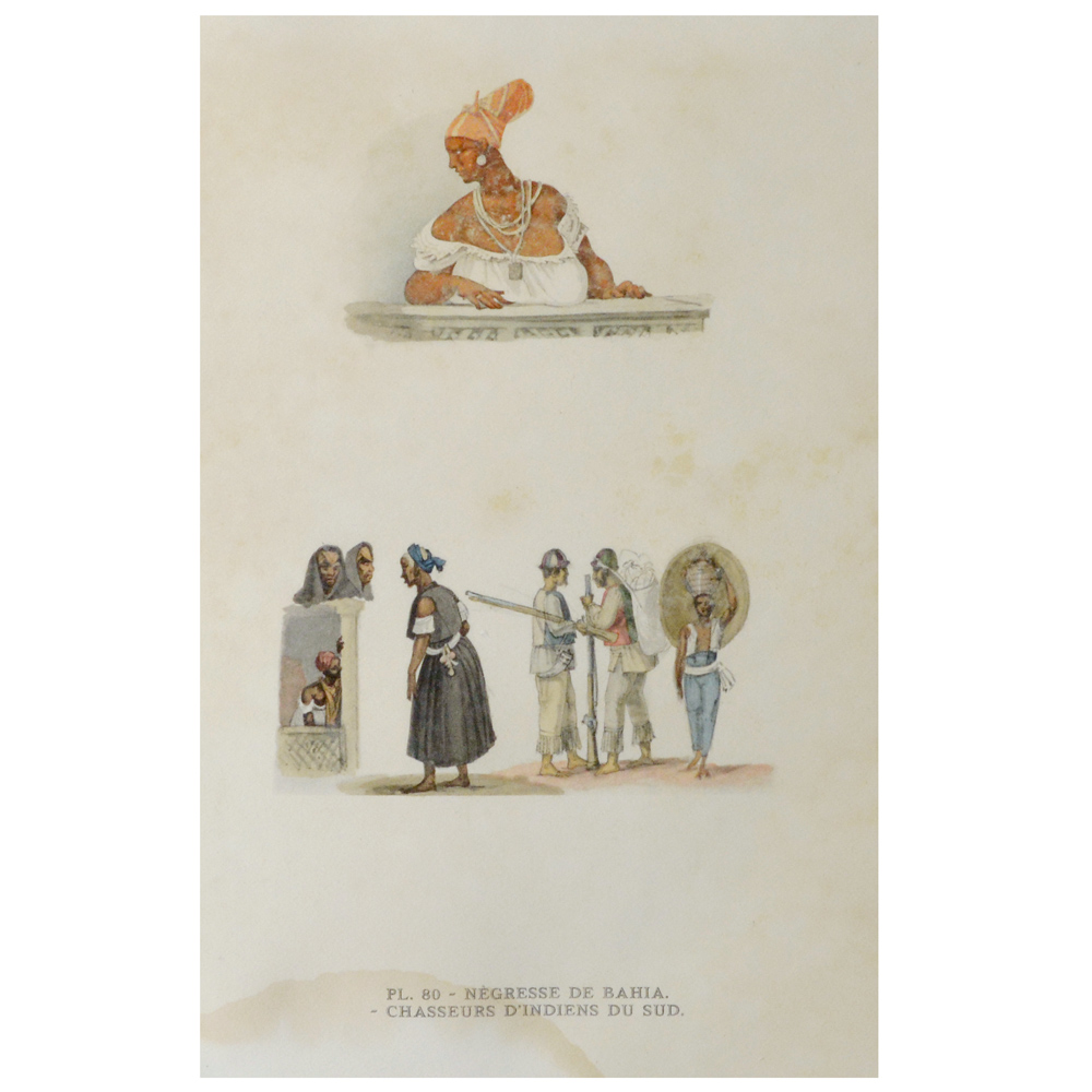 Jean-Baptiste Debret (1768-1848), Negresse de Bahia. Chasseurs D indiens du sud.