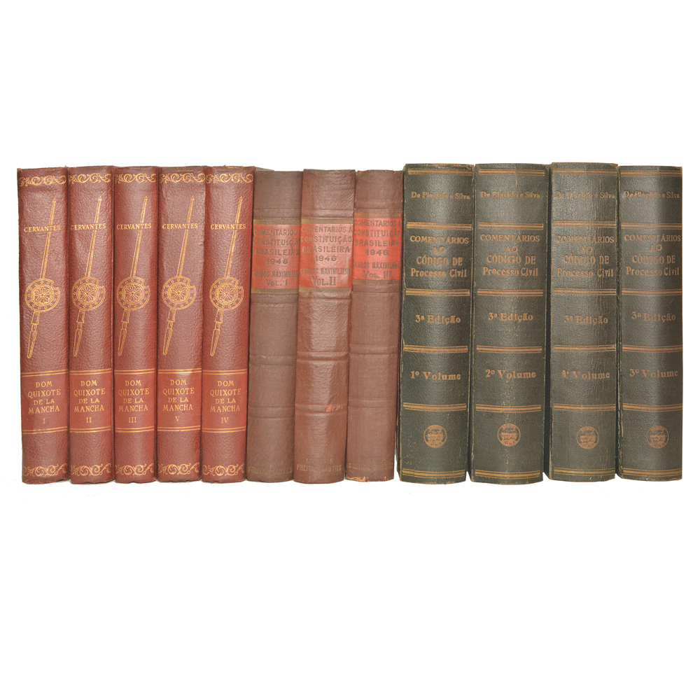 Lote composto por 12 livros sendo: 05 vol. : Cervantes – Dom Quixote...
