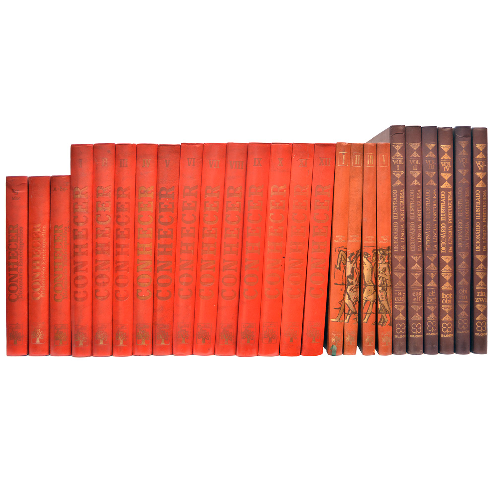 Lote composto por 25 livros sendo: 06 vol. Dicionário ilustrado da...