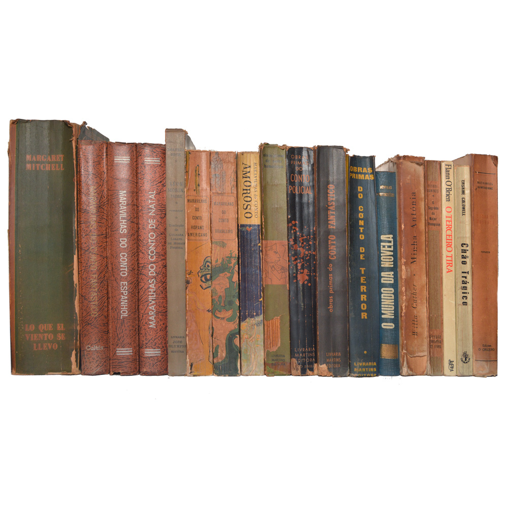 Lote composto por 18 livros variados de contos, entre eles o livro E...