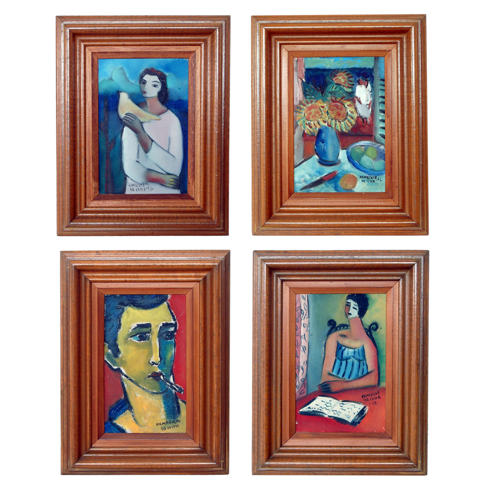 HUMBERTO DA COSTA. Lote composto de 04 OST. sendo: Figura feminina...