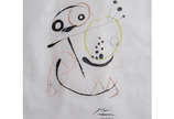 Joan Miró (1893-1983), Surrealismo - Desenho a lápis colorido. Datado 1958 - inf. dir.