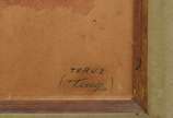 Orlando Teruz (1902-1984), Lavadeira - Óleo s/ cartão colado em eucatex<br>Ass. inf. direito<br>Apresenta documento de autenticidade.