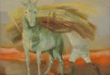 Enrico Bianco (1918-2013), Colheita, 1972 - Óleo s/ madeira<br>Ass. inf. esquerdo e datado