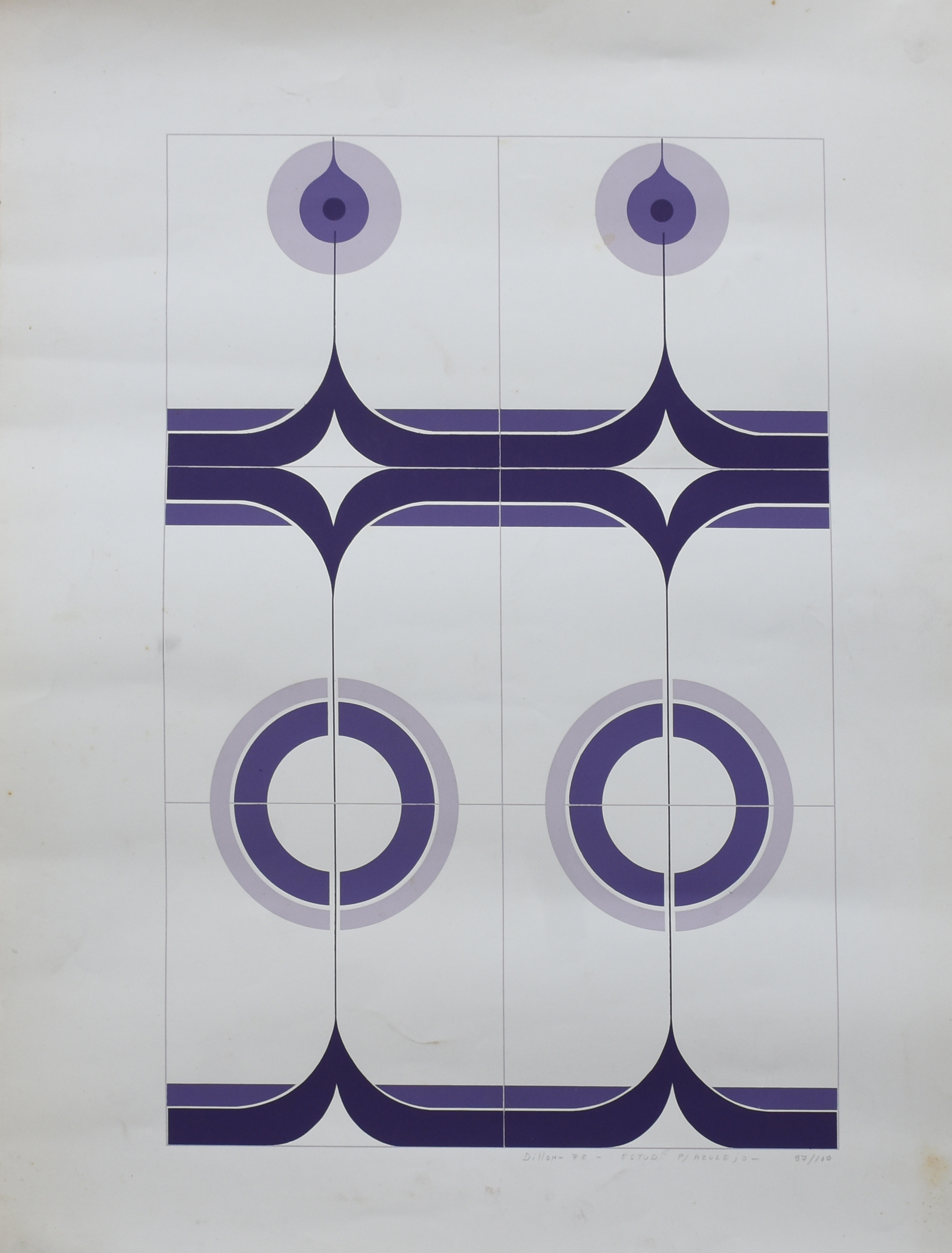 Osmar Dillon (1930-2013), Estudo para azulejo - foto 1 de 2