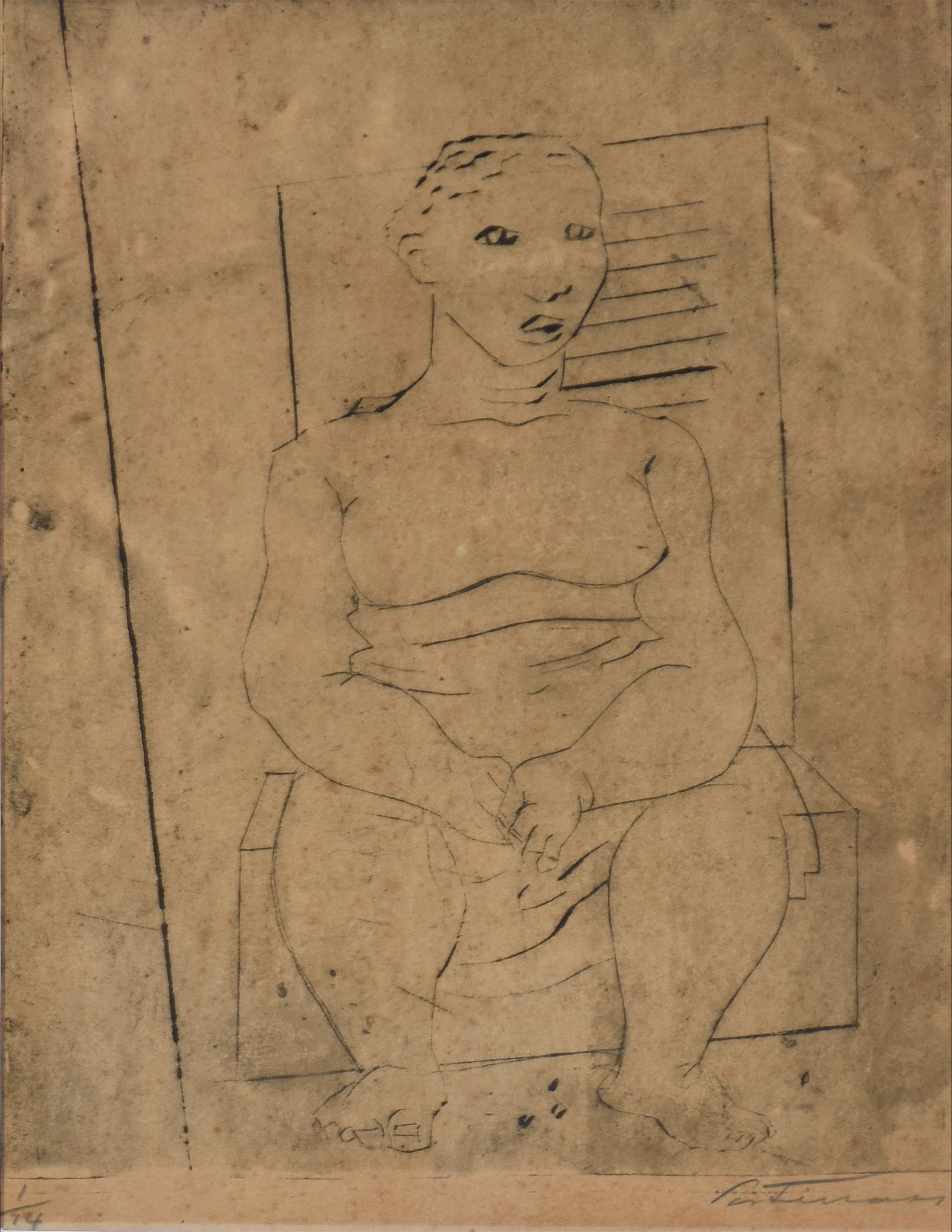 Cândido Portinari (1903-1962), Moça - foto 1 de 5